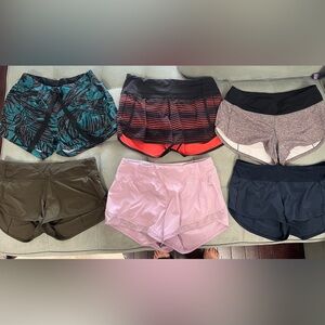 7 pairs of Lululemon size 6 shorts $30 each or $175 for all 7.